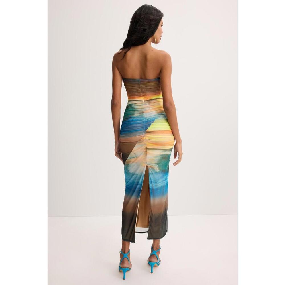 AFRM Multicolored Marlo Maxi Dress Size L/G with Fabric Pull ex-RTR - Picture 2 of 11
